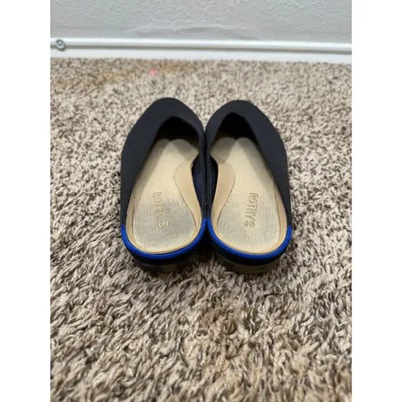 Rothy's Womens The Almond Demi Mule Black Flats Sz 8 Comfort Office Career - Picture 4 of 8